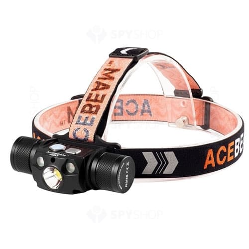 Lanterna profesionala pentru cap Acebeam H30 R+UV, 4000 lumeni, 208 m — 1