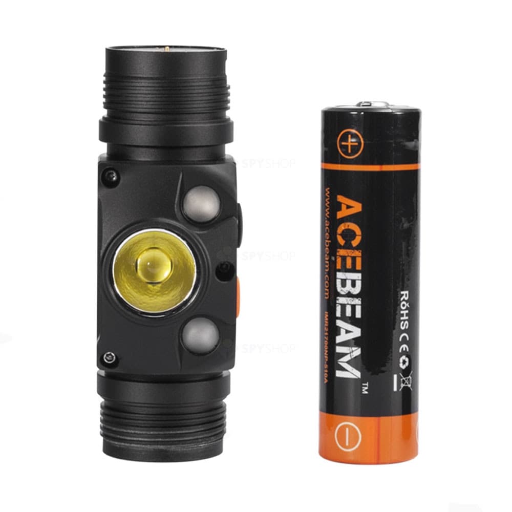 Lanterna profesionala pentru cap Acebeam H30 R+UV, 4000 lumeni, 208 m — 3