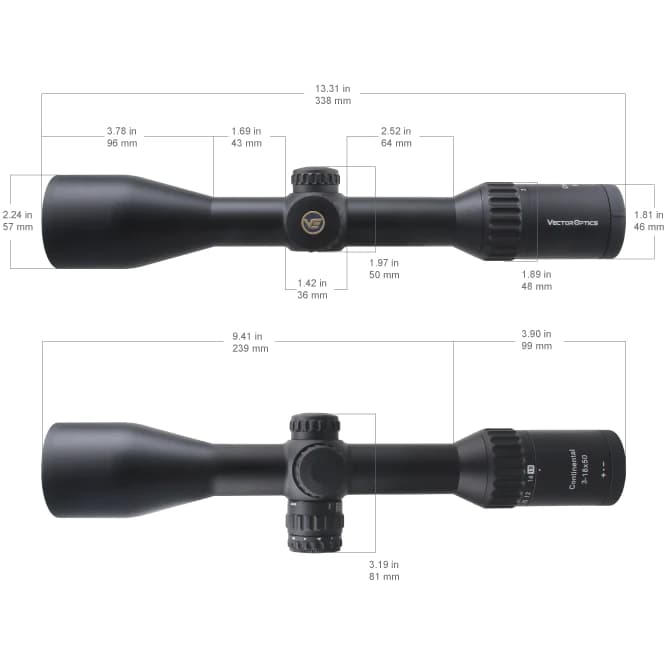 Luneta de vanatoare Vector Optics Continental 3-18-50 SFP 30 mm — 2