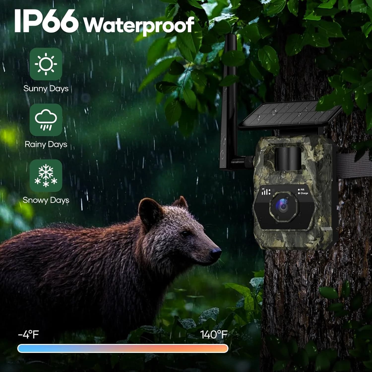 LYNXCAM Camera cu GPS live vision APP 4G LTE video 2K si panou solar — 11