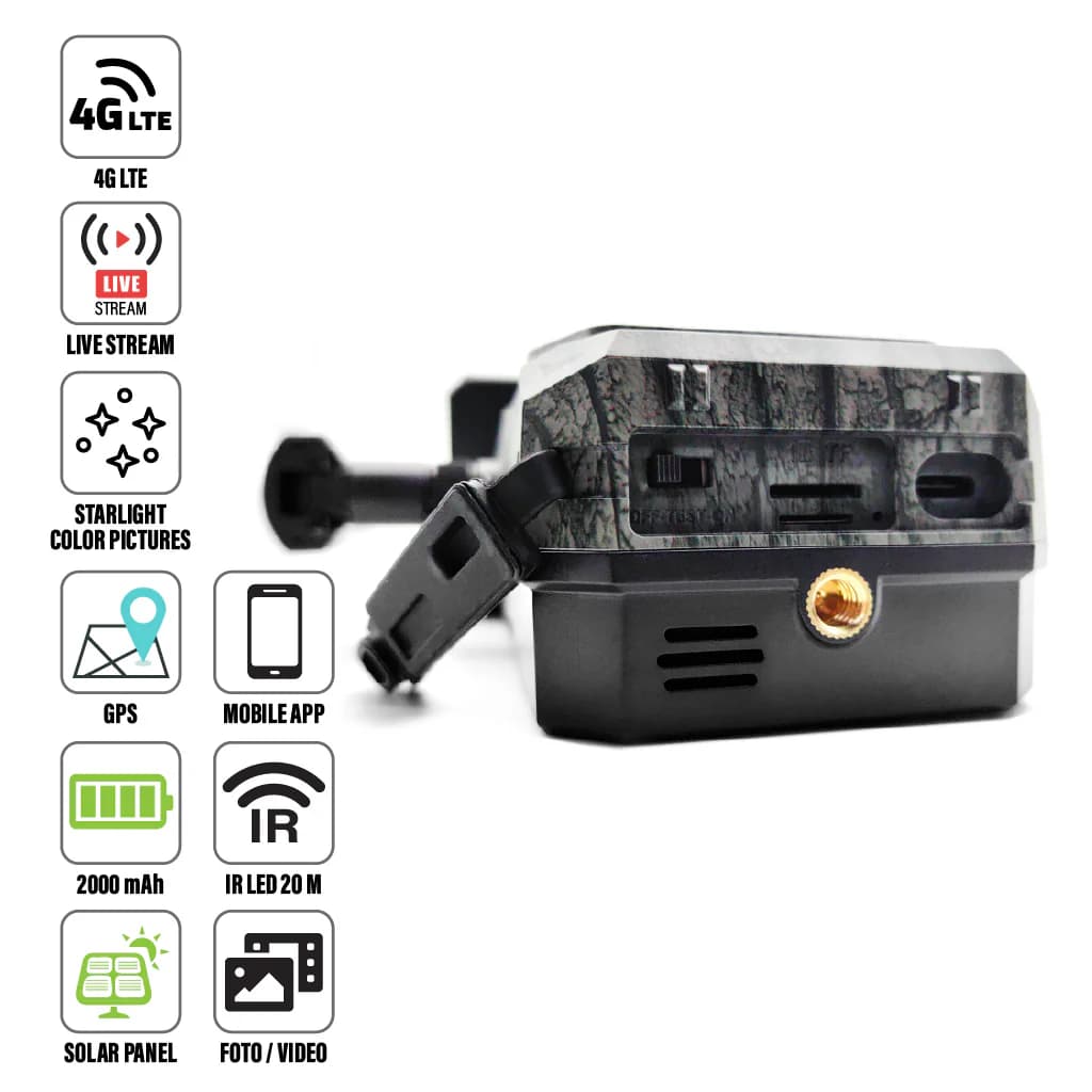 LYNXCAM Camera cu GPS live vision APP 4G LTE video 2K si panou solar — 8